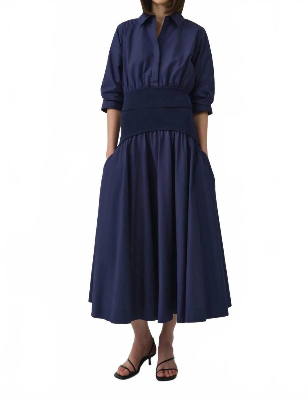 NEW SIMKHAI stiles cotton shirt in midnight